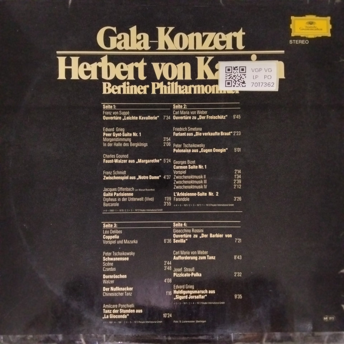 Herbert von Karajan, Berliner Philharmoniker - Gala Konzert (Vinyl)