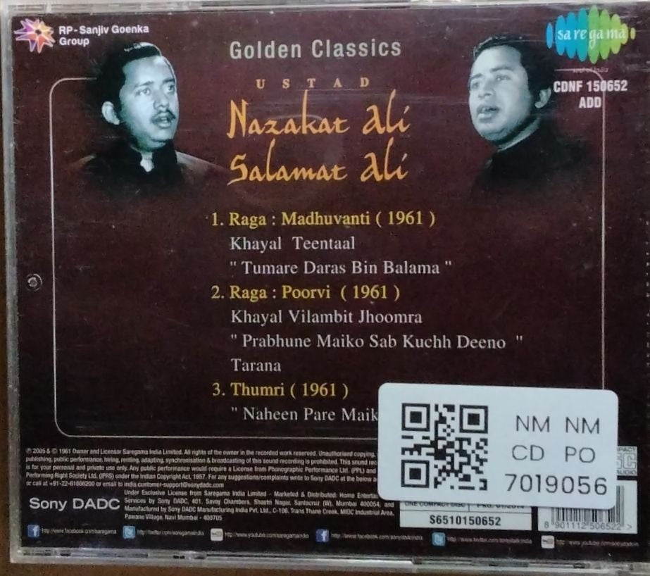 Ustad Nazakat Ali, Salamat Ali - Golden Classics (CD)