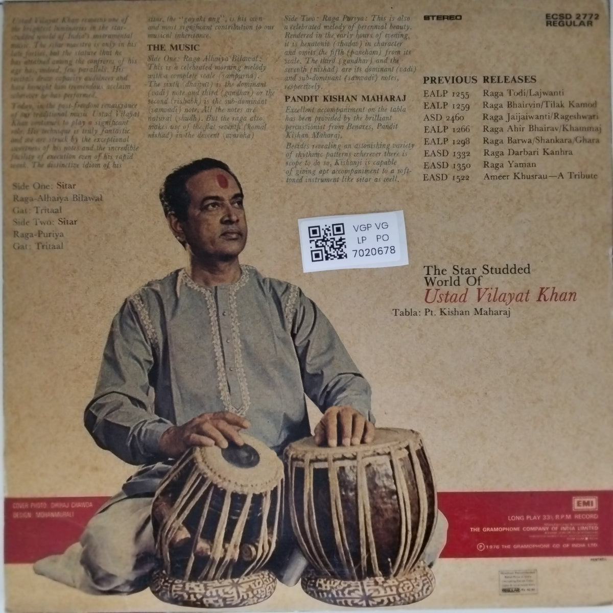 Ustad Vilayat Khan - The Star Studded World of Ustad Vilayat Khan (Vinyl)