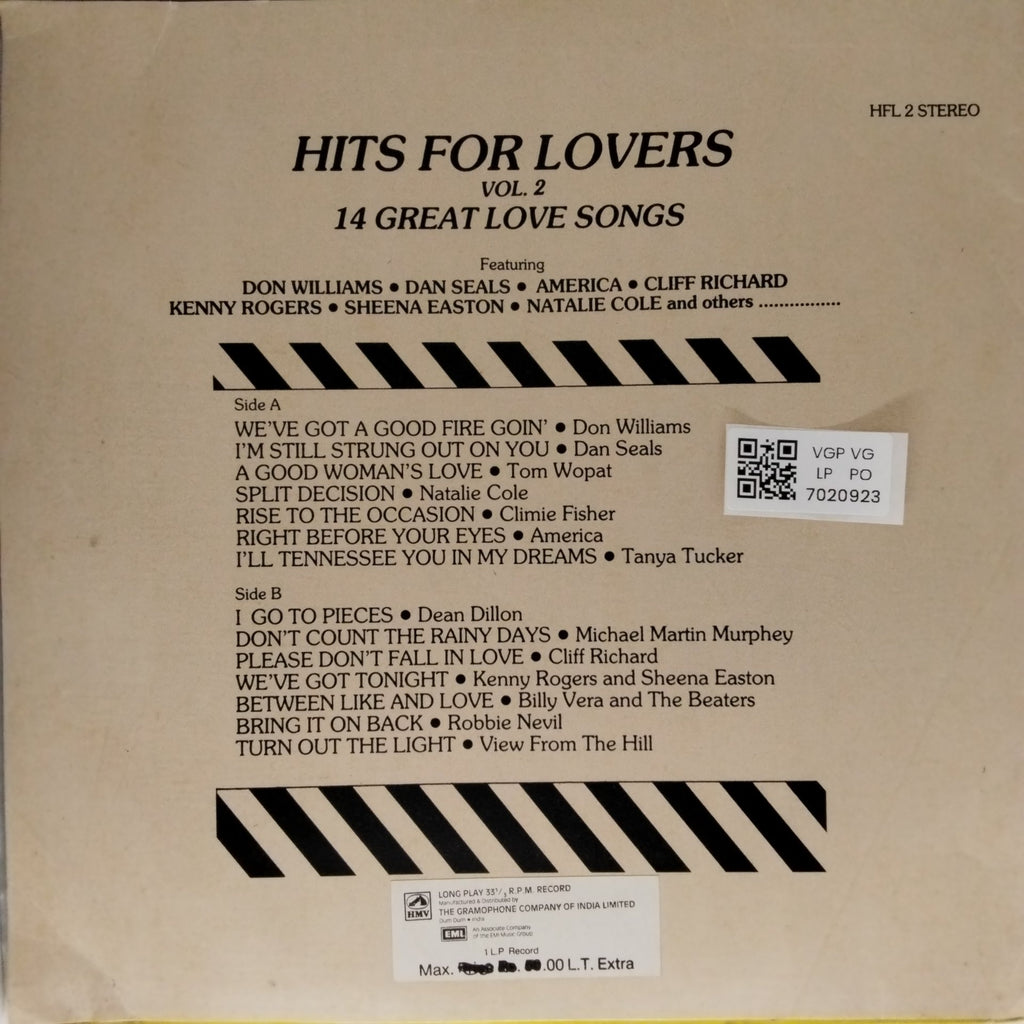 Various - Hits For Lovers Vol. 2 (Vinyl)