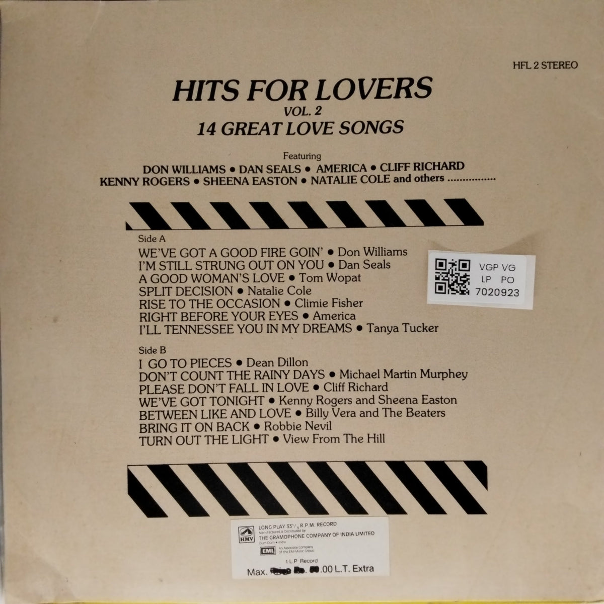 Various - Hits For Lovers Vol. 2 (Vinyl)
