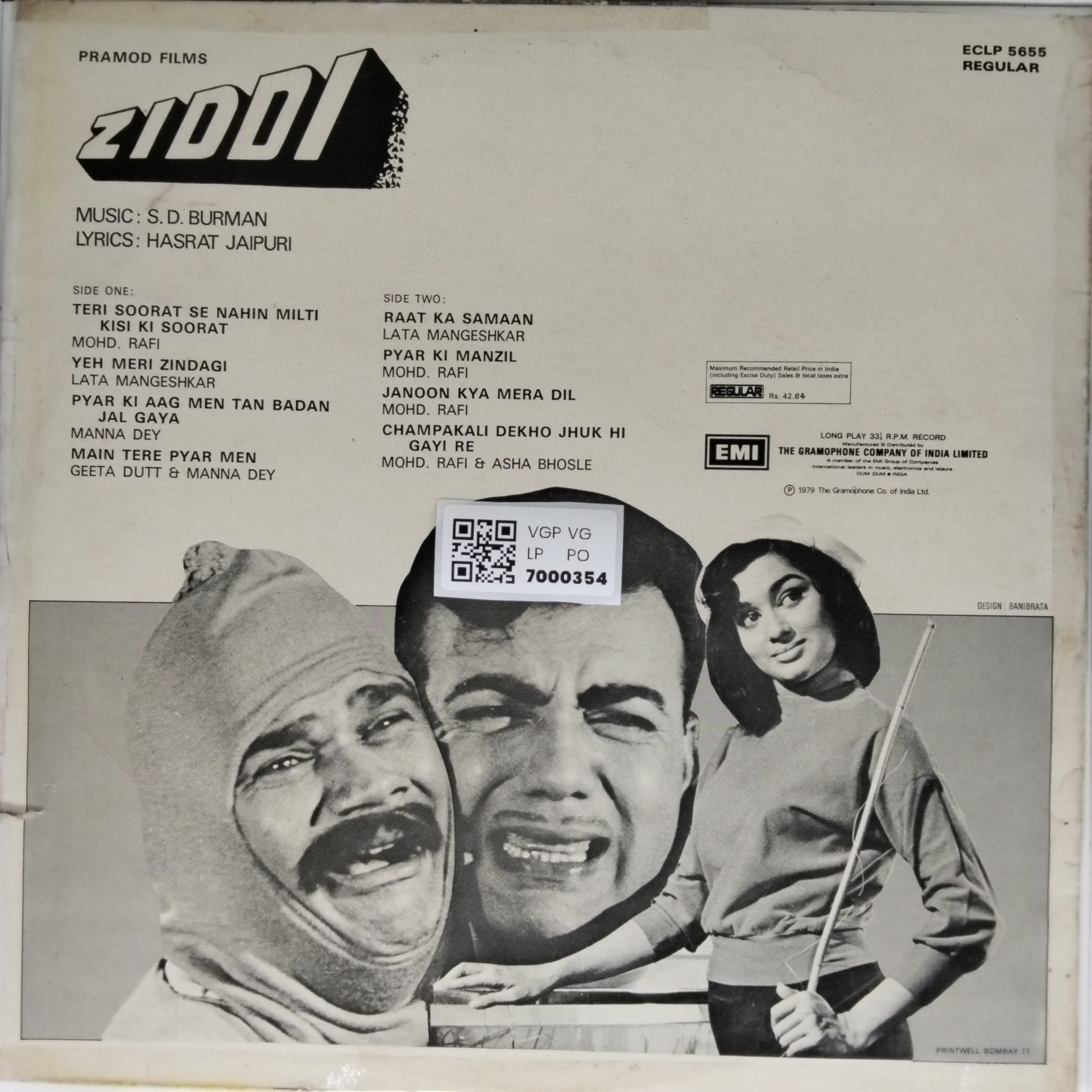 S.D. Burman - Ziddi (Vinyl)