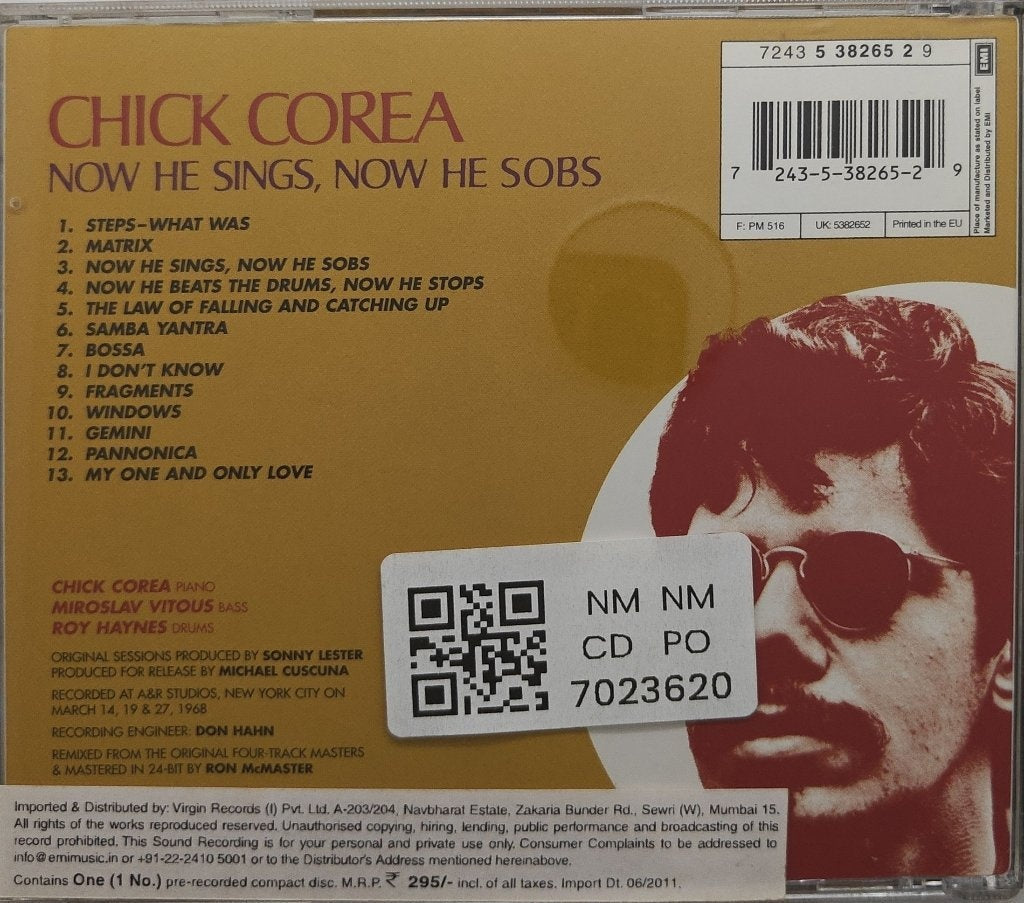 Chick Corea - Now He Sings, Now He Sobs (CD)