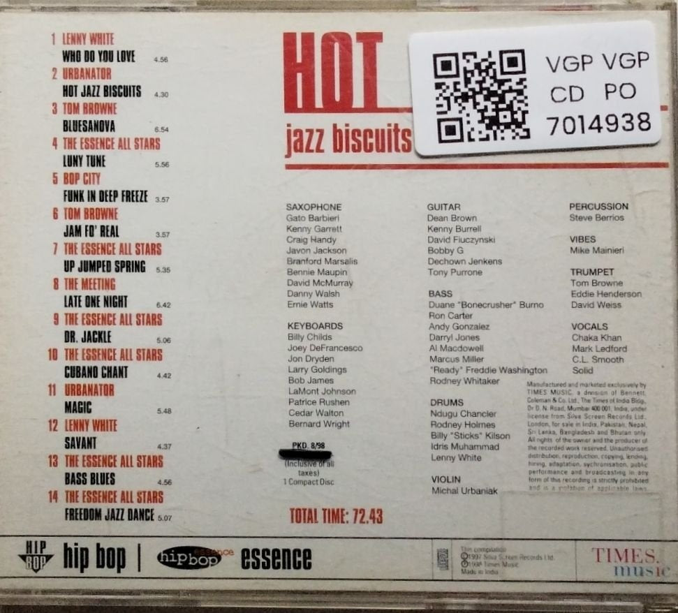 The Essence All Stars - Hot Jazz Biscuits (CD)