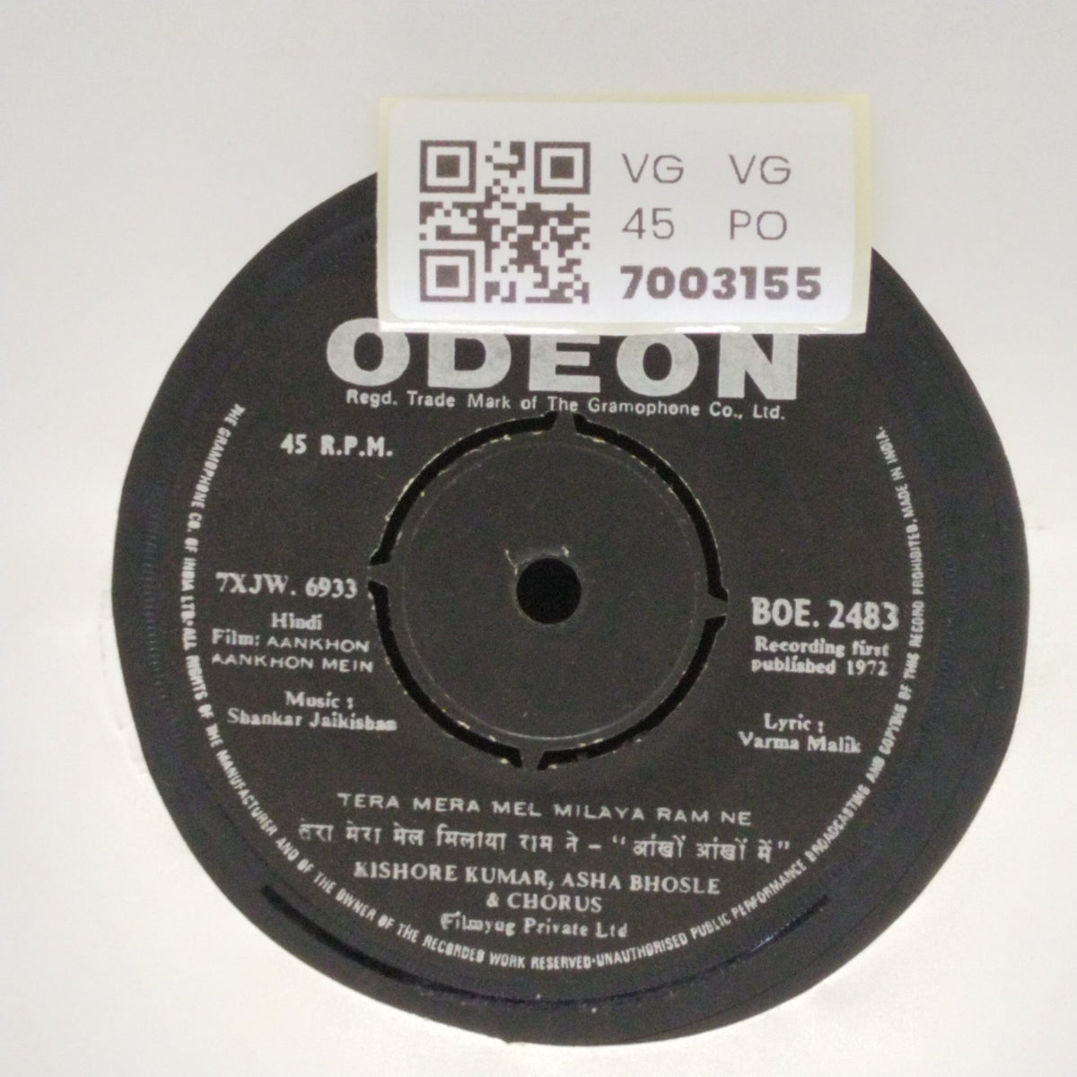 Shankar Jaikishan - Aankhon Aankhon Mein (45-RPM)