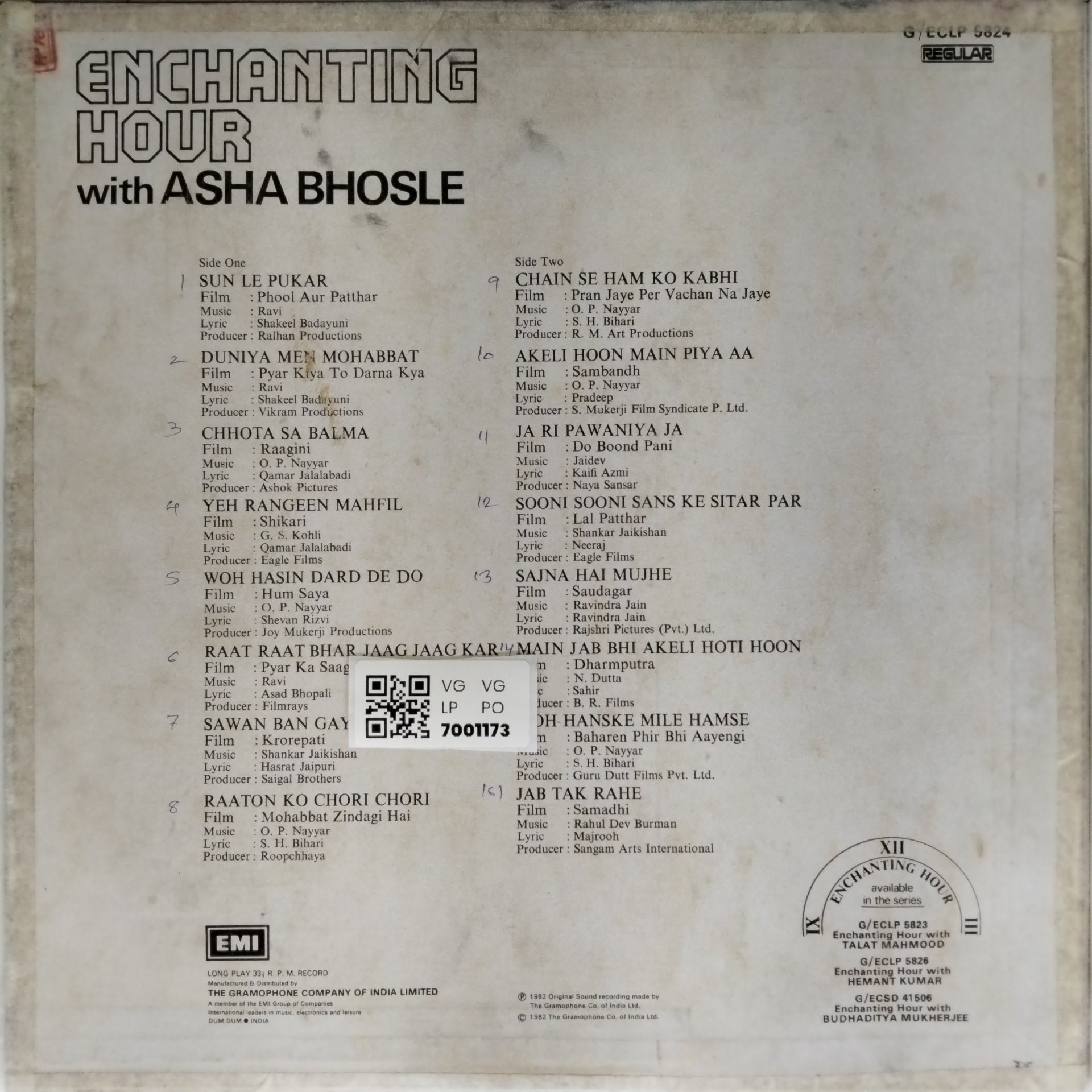 Asha Bhosle - Enchanting Hour with Asha Bhosle (Vinyl)
