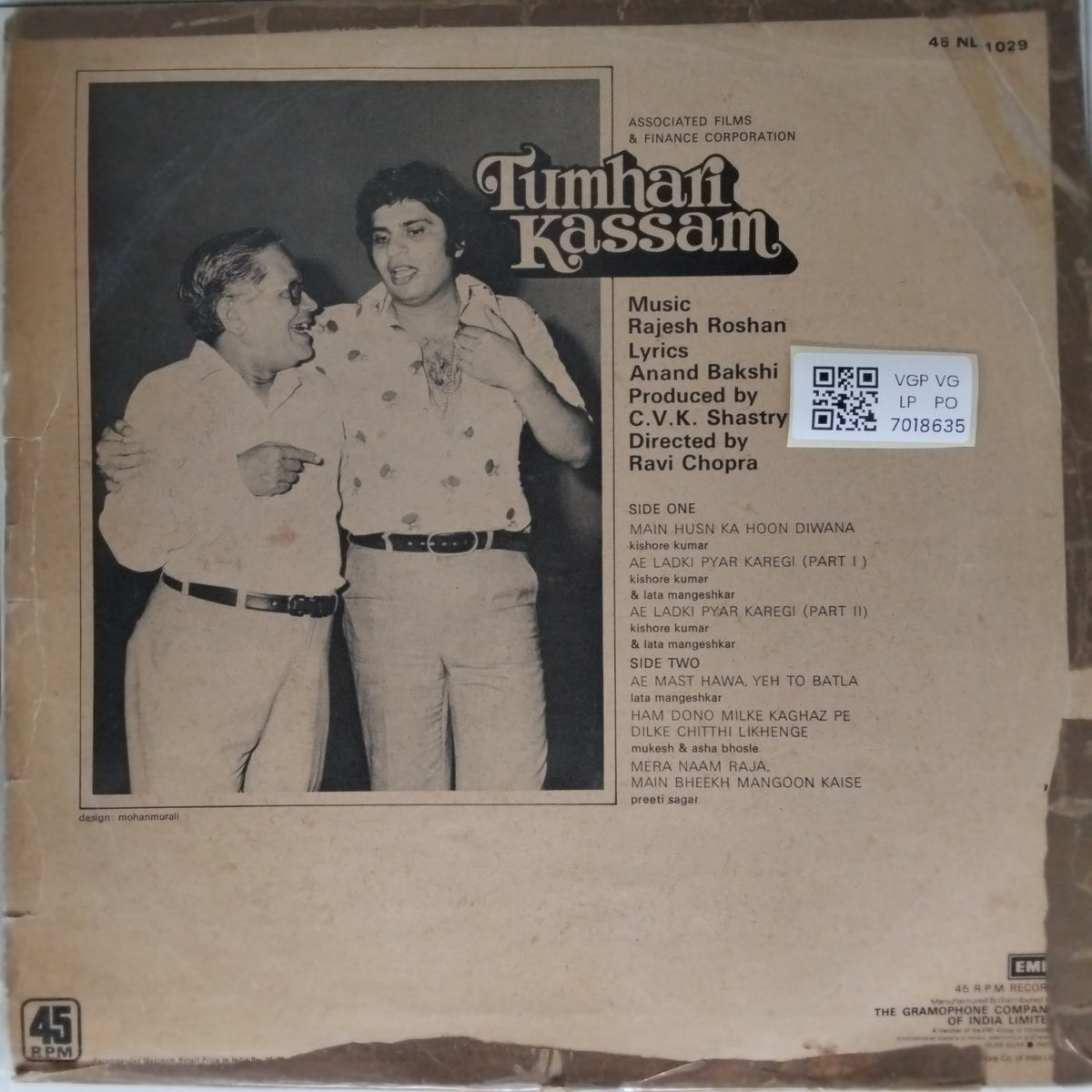 Rajesh Roshan - Tumhari Kassam (Vinyl)