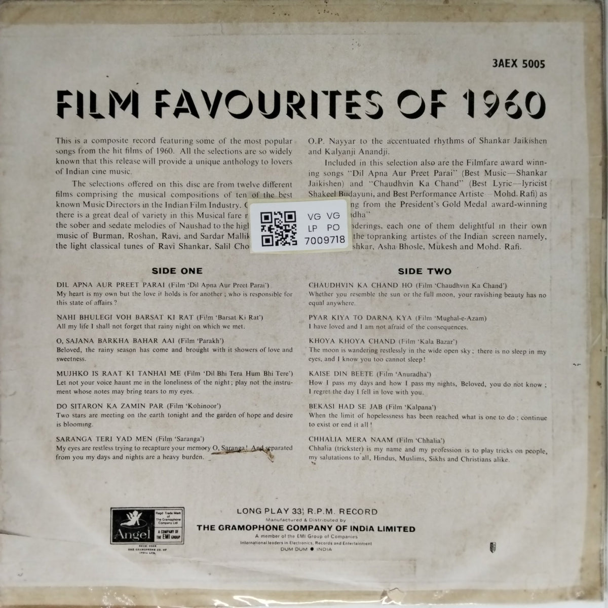 Various - Film Favourites of 1960 (Vinyl)