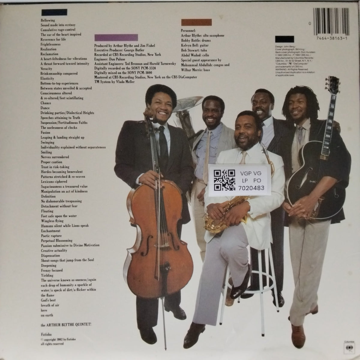 Arthur Blythe - Elaborations (Vinyl)