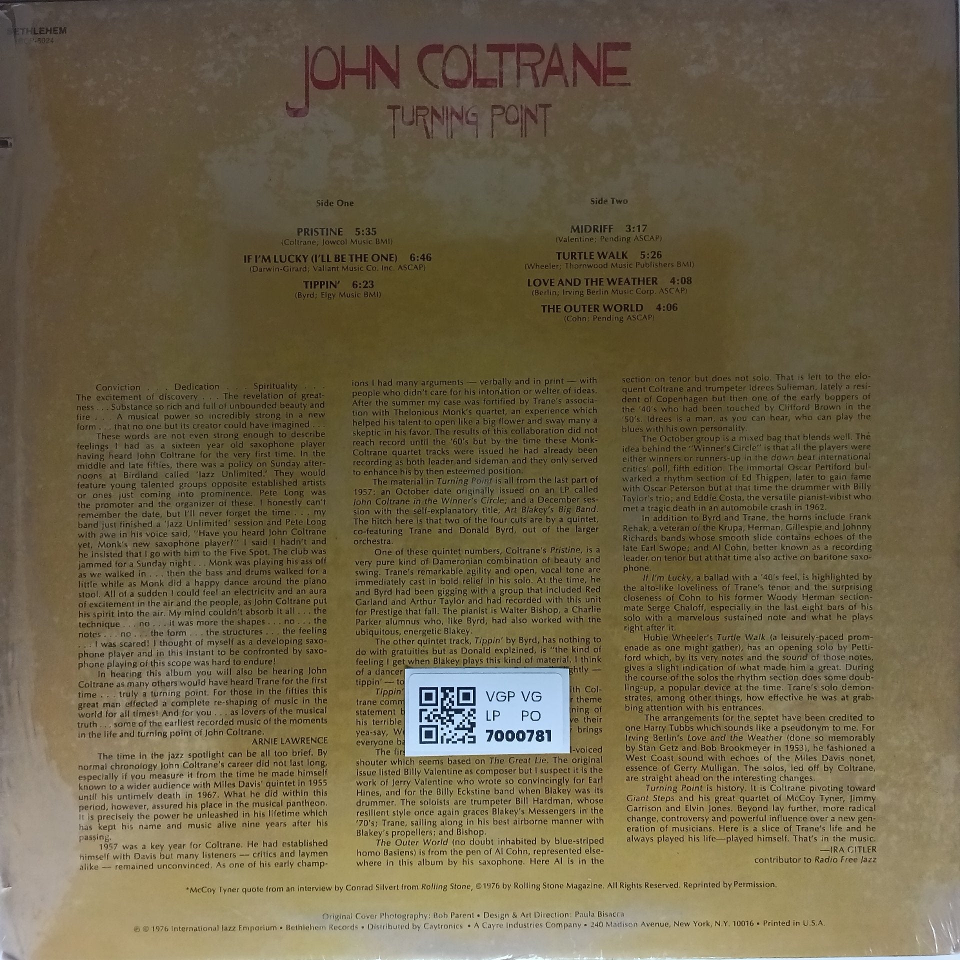 John Coltrane - Turning Point: The Bethlehem Years (Vinyl)