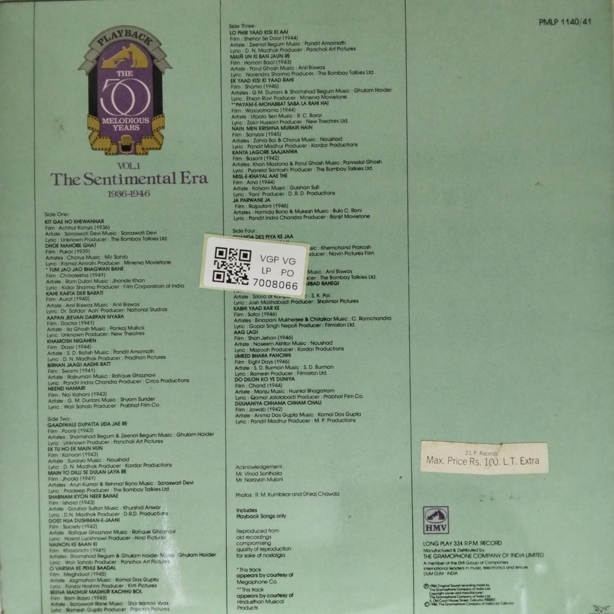 Various - The Sentimental Era 1936-1946 (Vinyl)