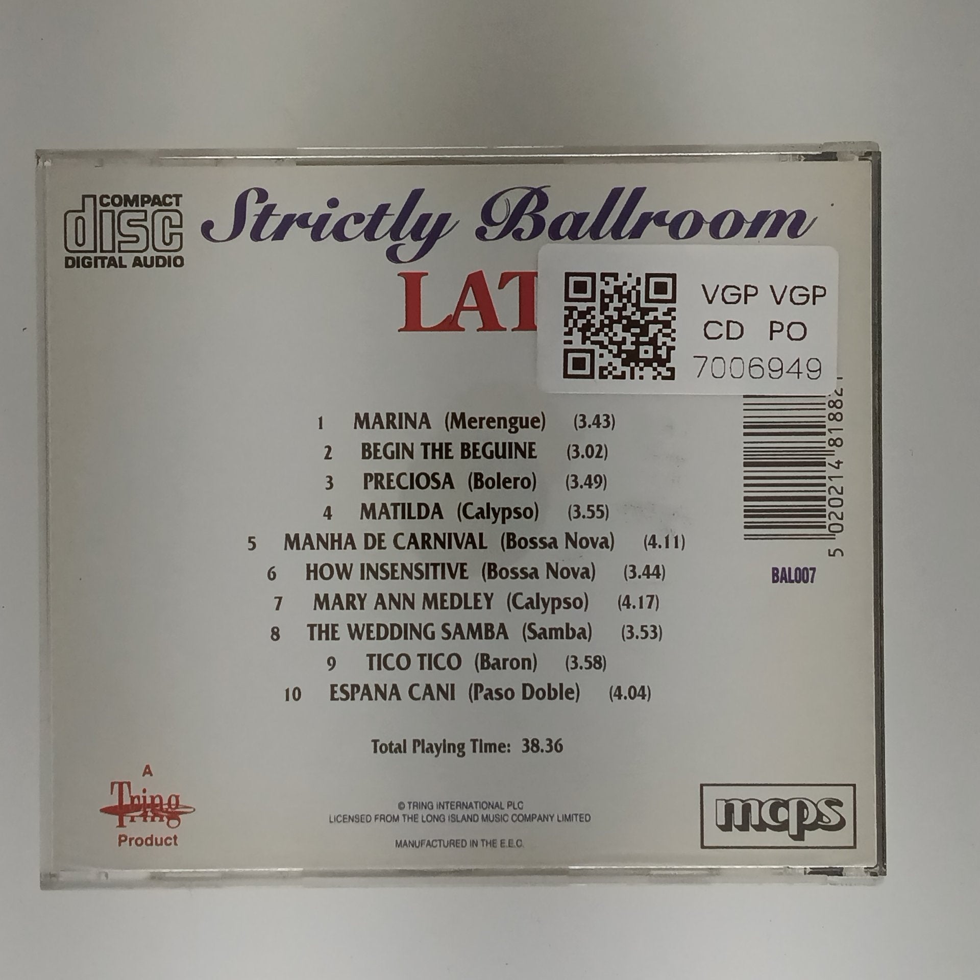 Francisco Montaro Ensemble - Strictly Ballroom Latin (CD)