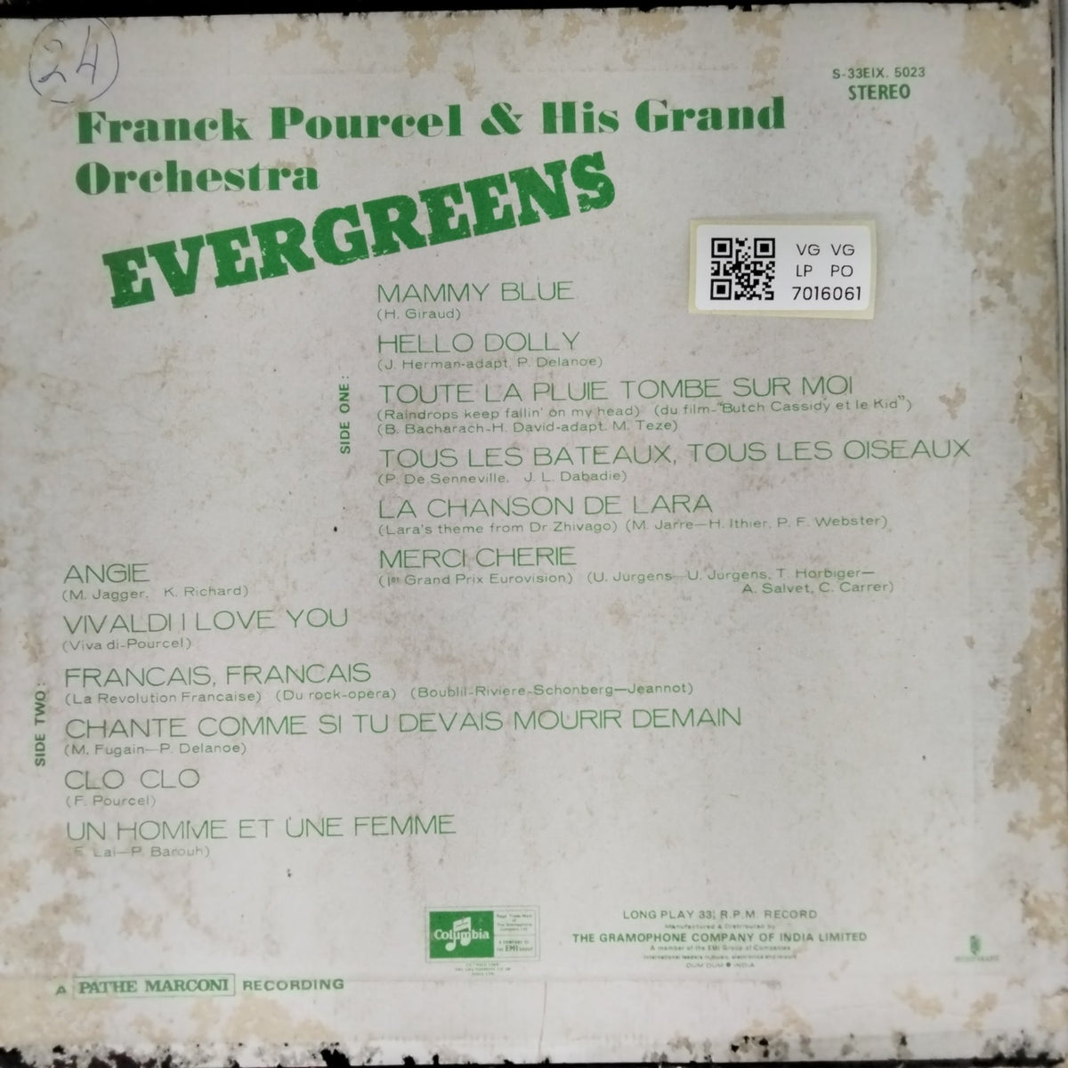 Franck Pourcel - Evergreens (Vinyl)