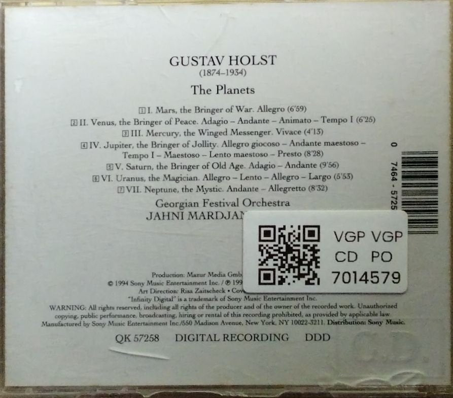 Gustav Holst - The Planets (CD)