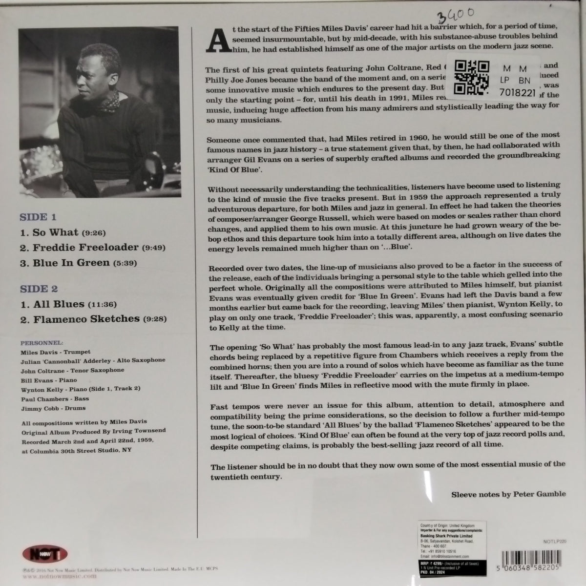 Miles Davis - Kind Of Blue (Vinyl)