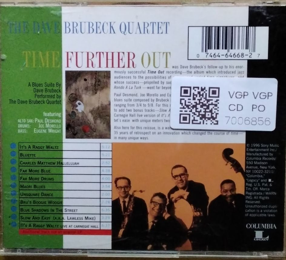 Dave Brubeck Quartet - Time Further Out (CD)