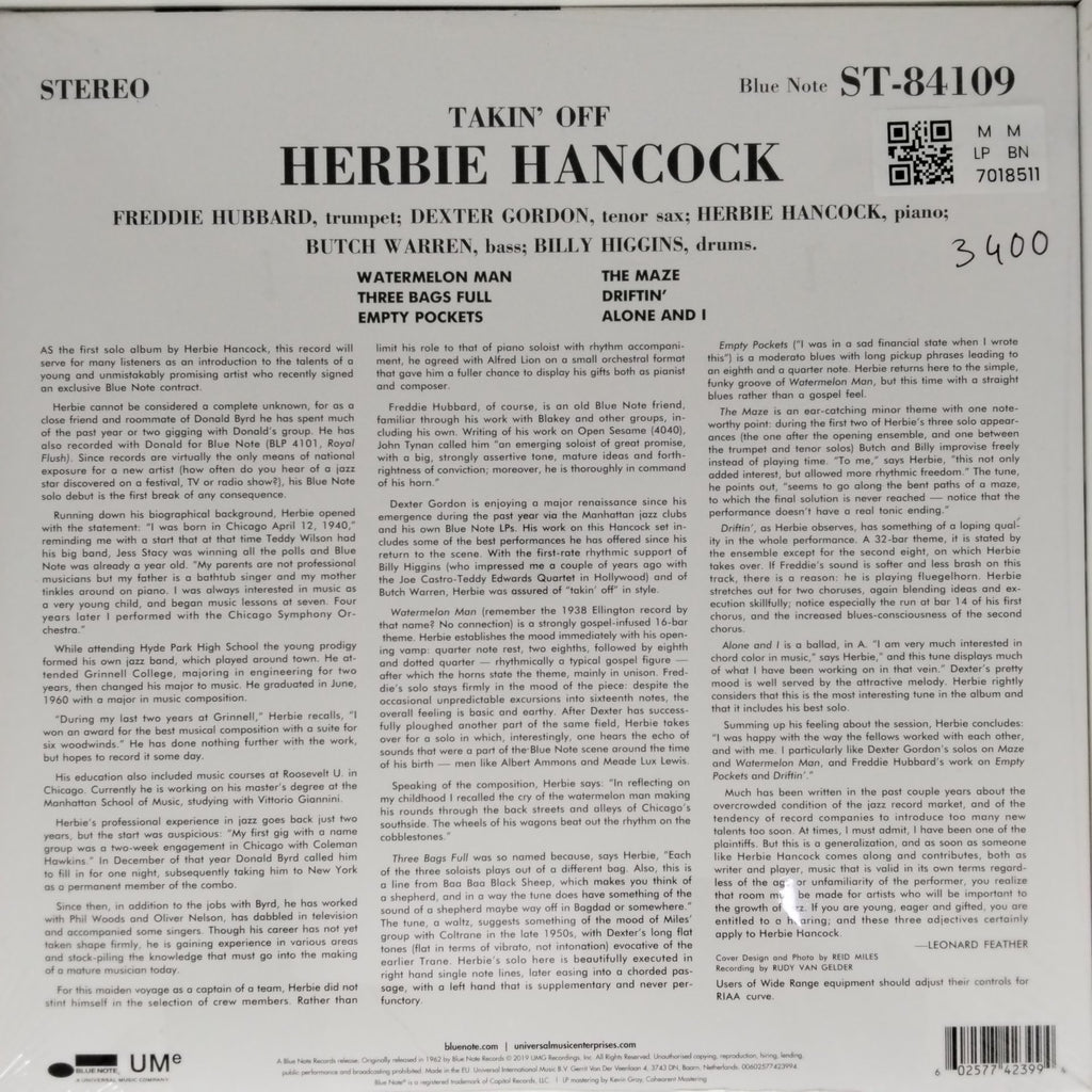 Herbie Hancock - Takin' Off (Vinyl)