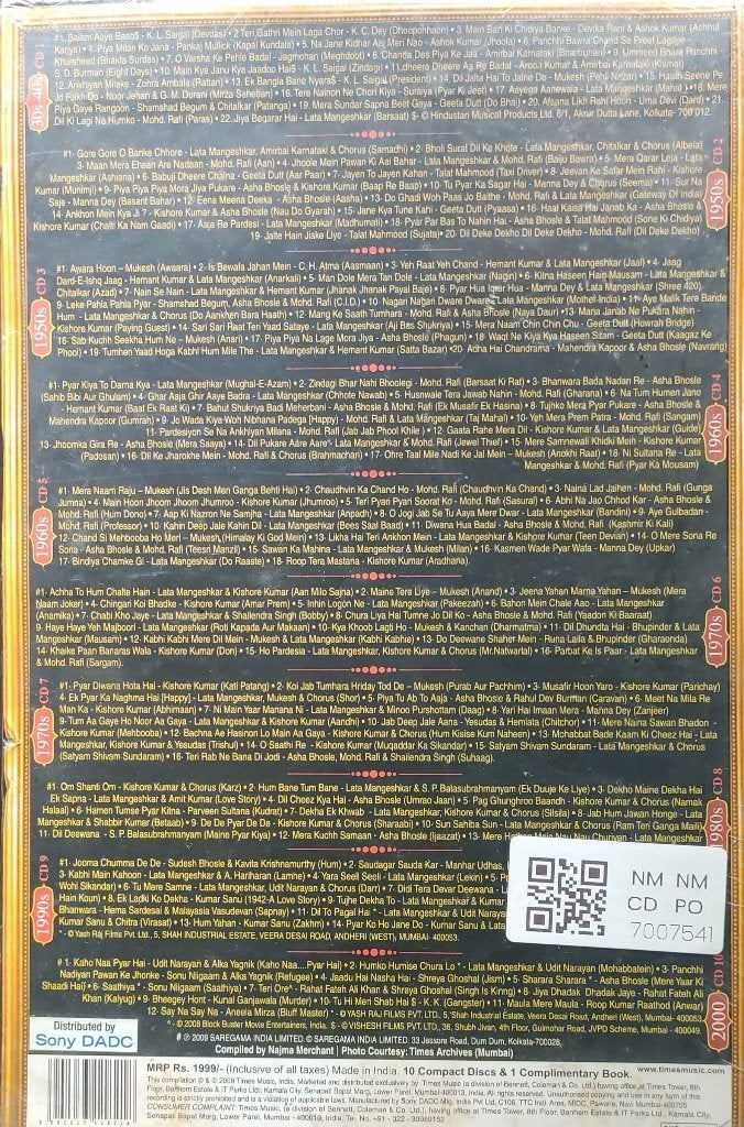 Various - The History of Indian Film Music (CD)