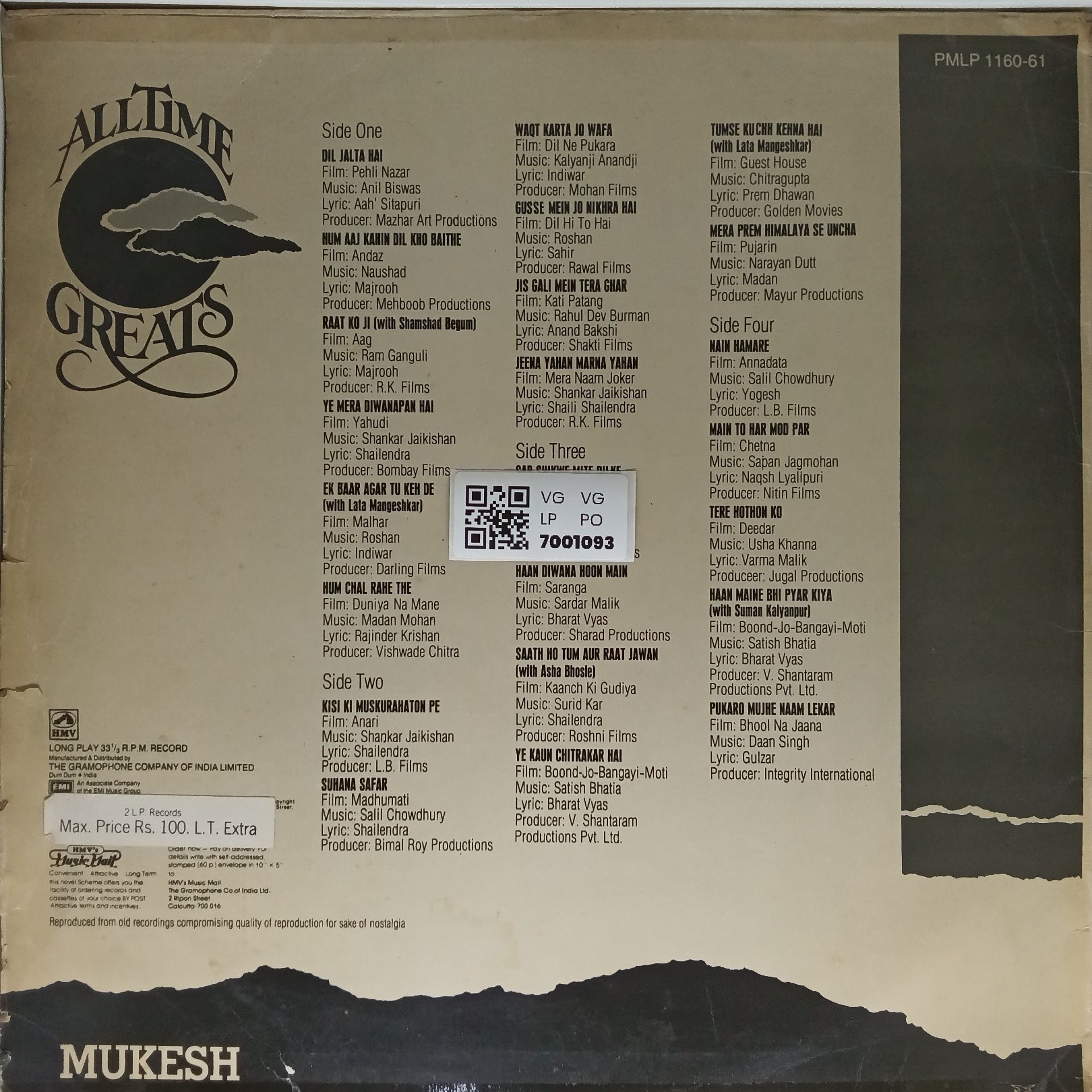 Mukesh - All Time Greats (Vinyl) (2)