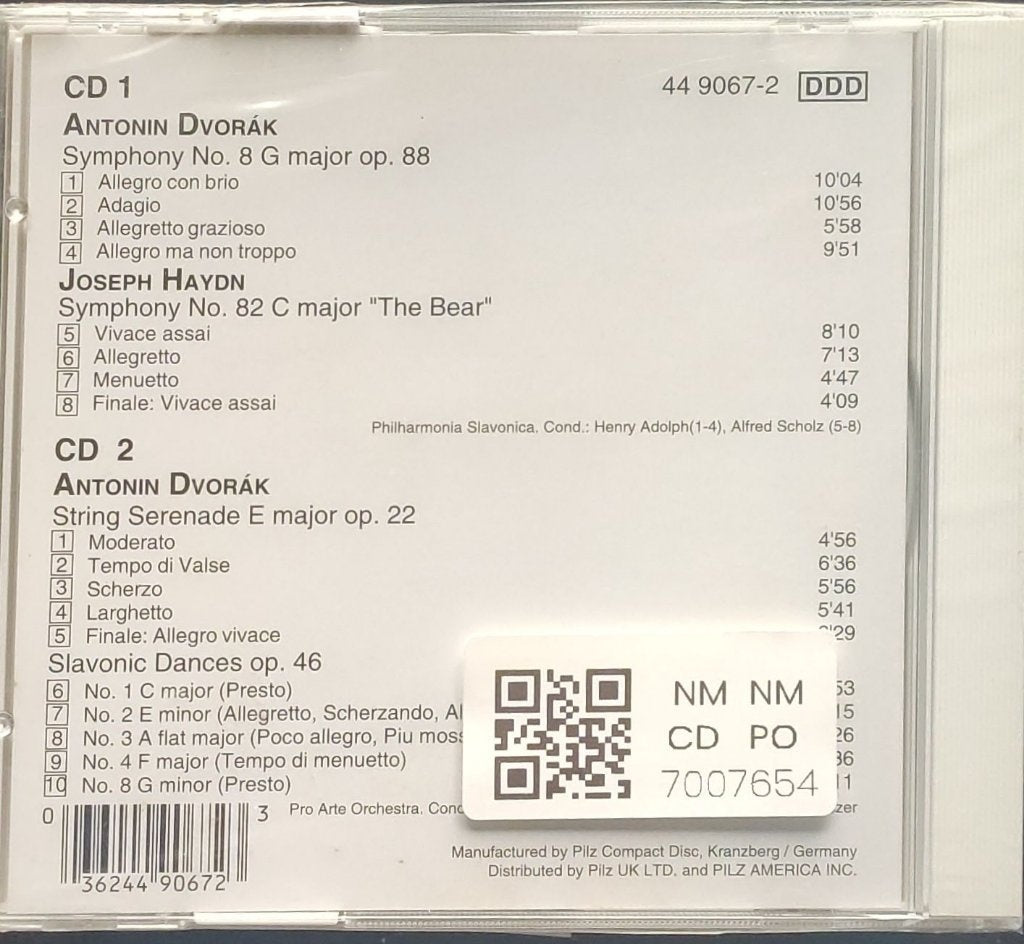 Antonín Dvořák - Symphony No. 8 / String Serenade / Slavonic Dances (CD) (2)