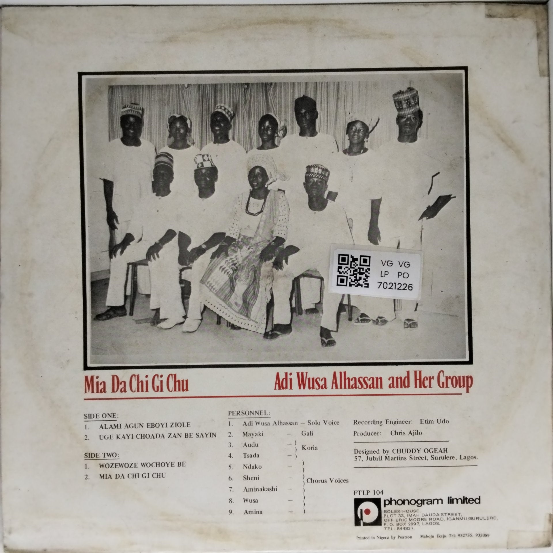Adi Wusa Alhassan and Her Group - Mia Da Chi Gi Chu (Vinyl)