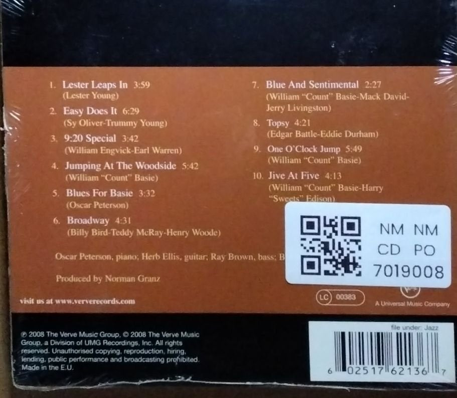 Oscar Peterson - Oscar Peterson Plays Count Basie (CD)