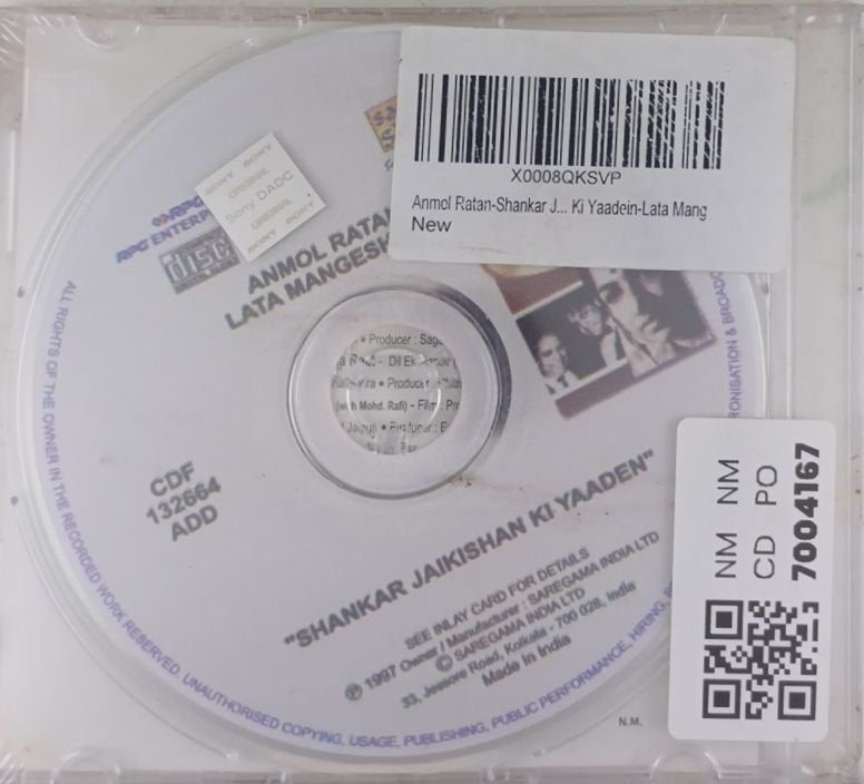 Lata Mangeshkar - Shankar Jaikishan Ki Yaaden (CD)