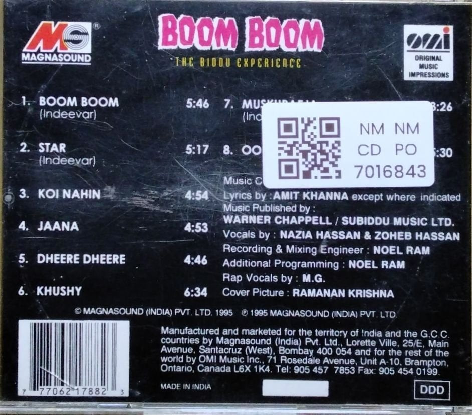 The Biddu Experience - Boom Boom (CD)