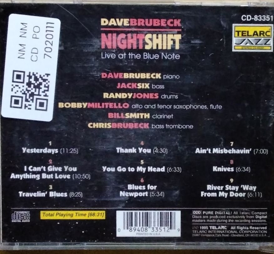 Dave Brubeck - Nightshift (CD)