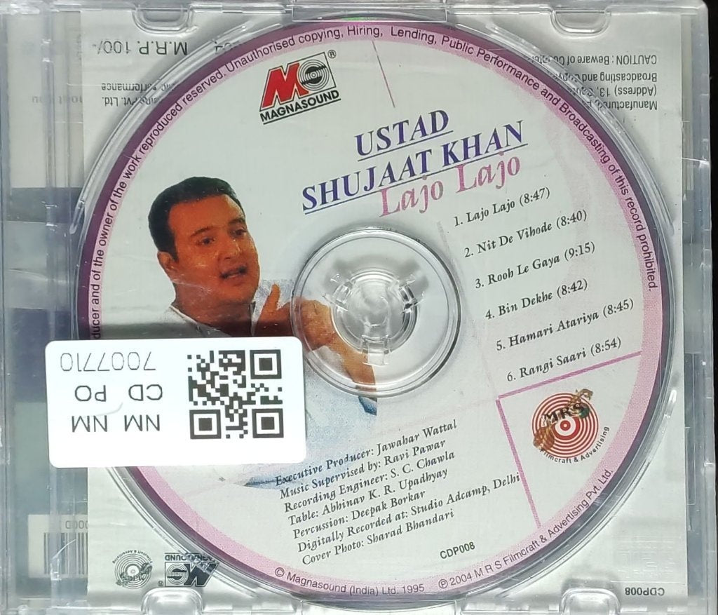 Ustad Shujaat Khan - Lajo Lajo (CD)