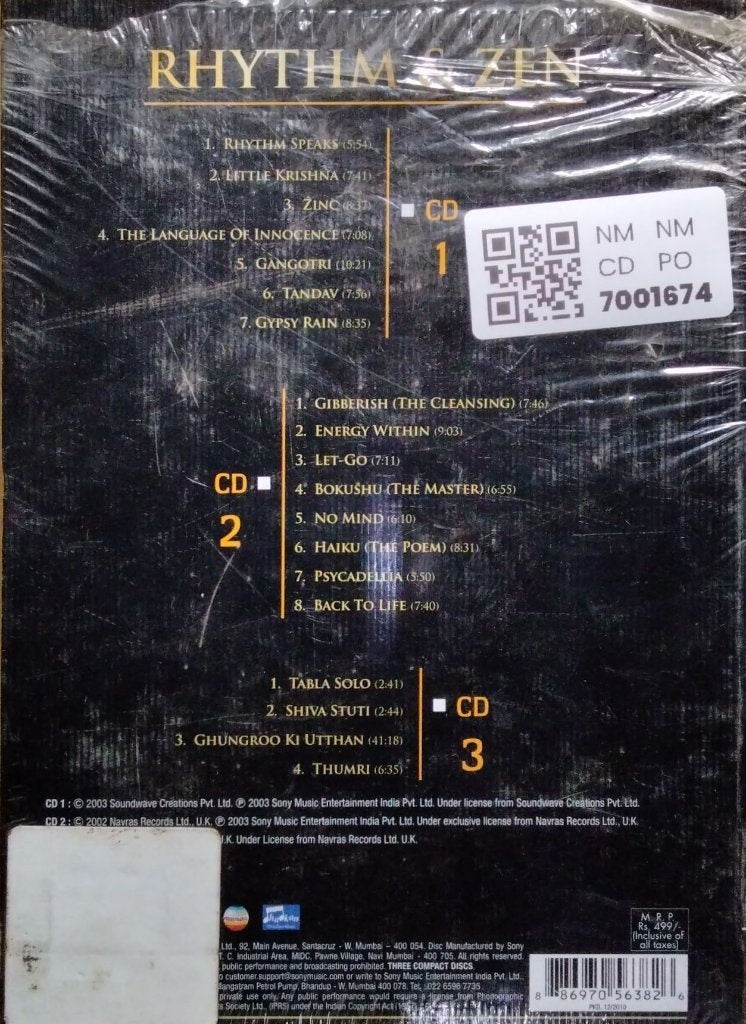Bikram Ghosh, Rahul Sharma, Zakir Hussain - Definitive Collection: Rhythm & Zen (CD)