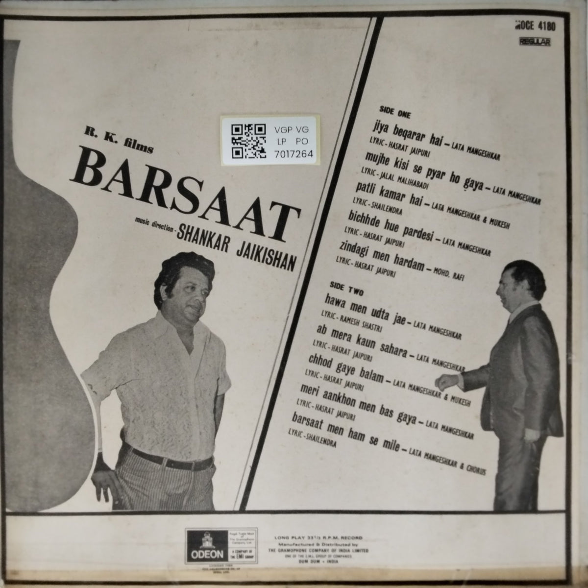 Shankar Jaikishan - Barsaat (Vinyl)