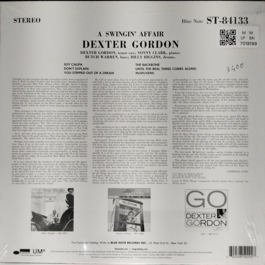 Dexter Gordon - A Swingin' Affair (Vinyl)