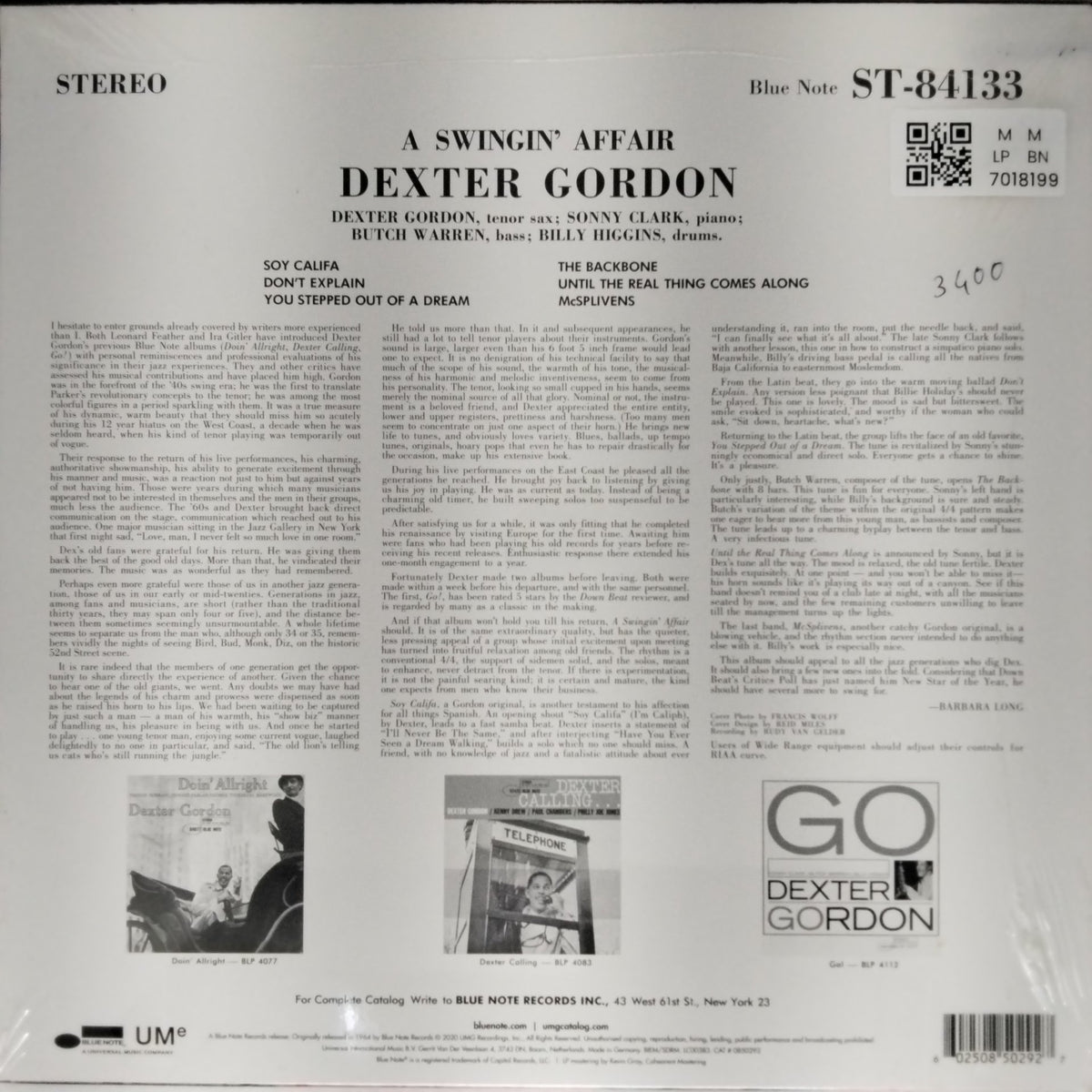 Dexter Gordon - A Swingin' Affair (Vinyl)