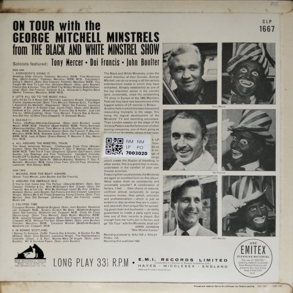 The George Mitchell Minstrels - On Tour with The George Mitchell Minstrels (Vinyl)