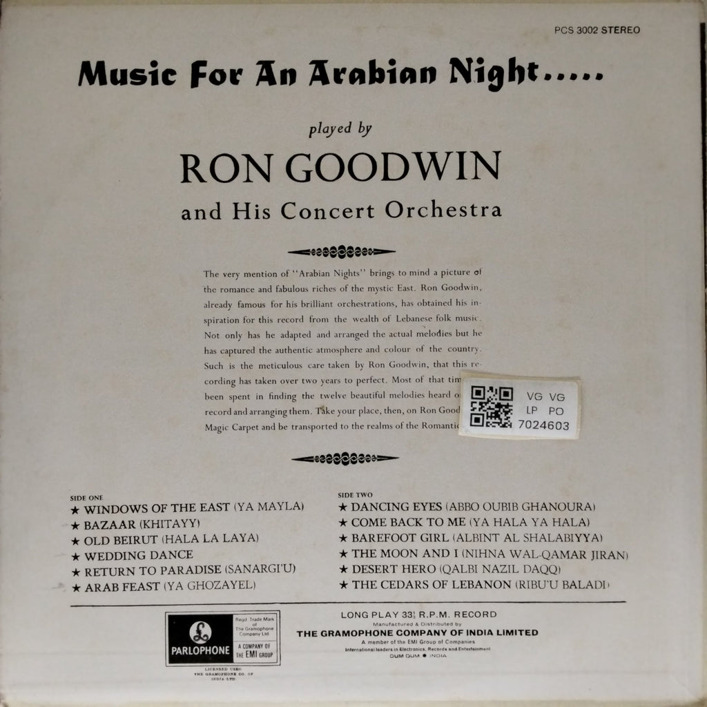 Ron Goodwin and his Concert Orchestra - Music for an Arabian Night (Vinyl)