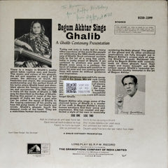 Begum Akhtar - Begum Akhtar Sings Ghalib (Vinyl)