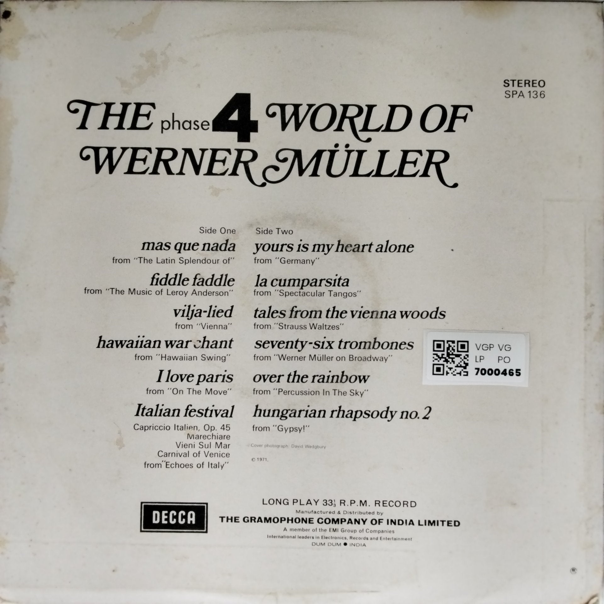 Werner Müller - The Phase 4 World of Werner Müller (Vinyl)