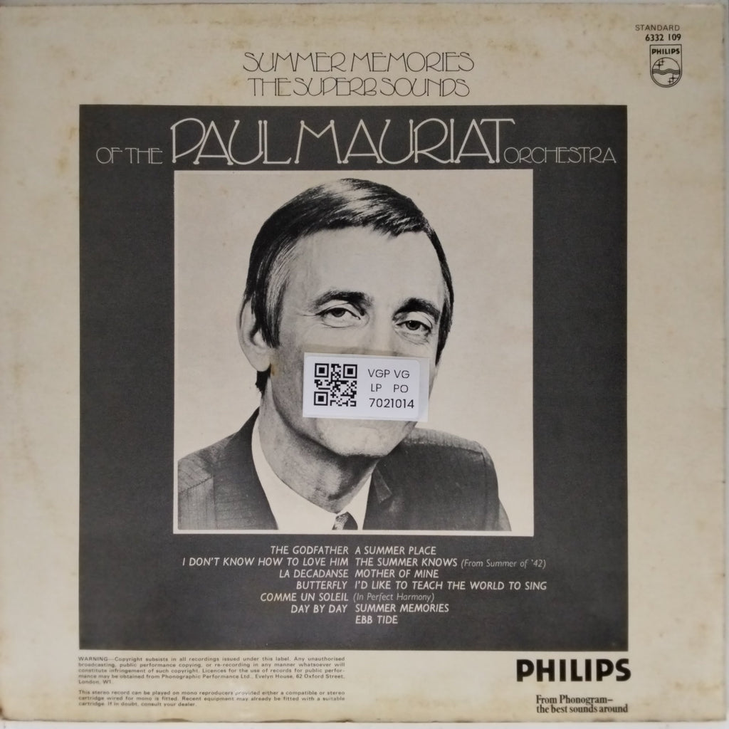 Paul Mauriat Orchestra - Summer Memories The Superb Sounds Of The Paul Mauriat Orchestra (Vinyl)