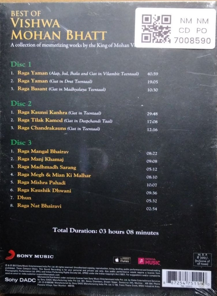 Vishwa Mohan Bhatt - Best of Vishwa Mohan Bhatt (CD) (3)