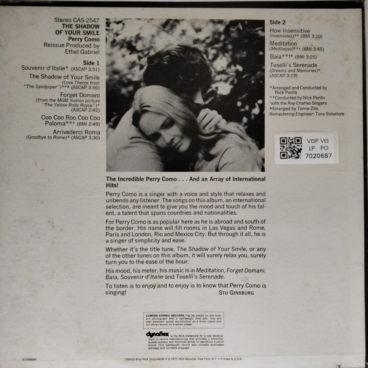 Perry Como - The Shadow of Your Smile (Vinyl)