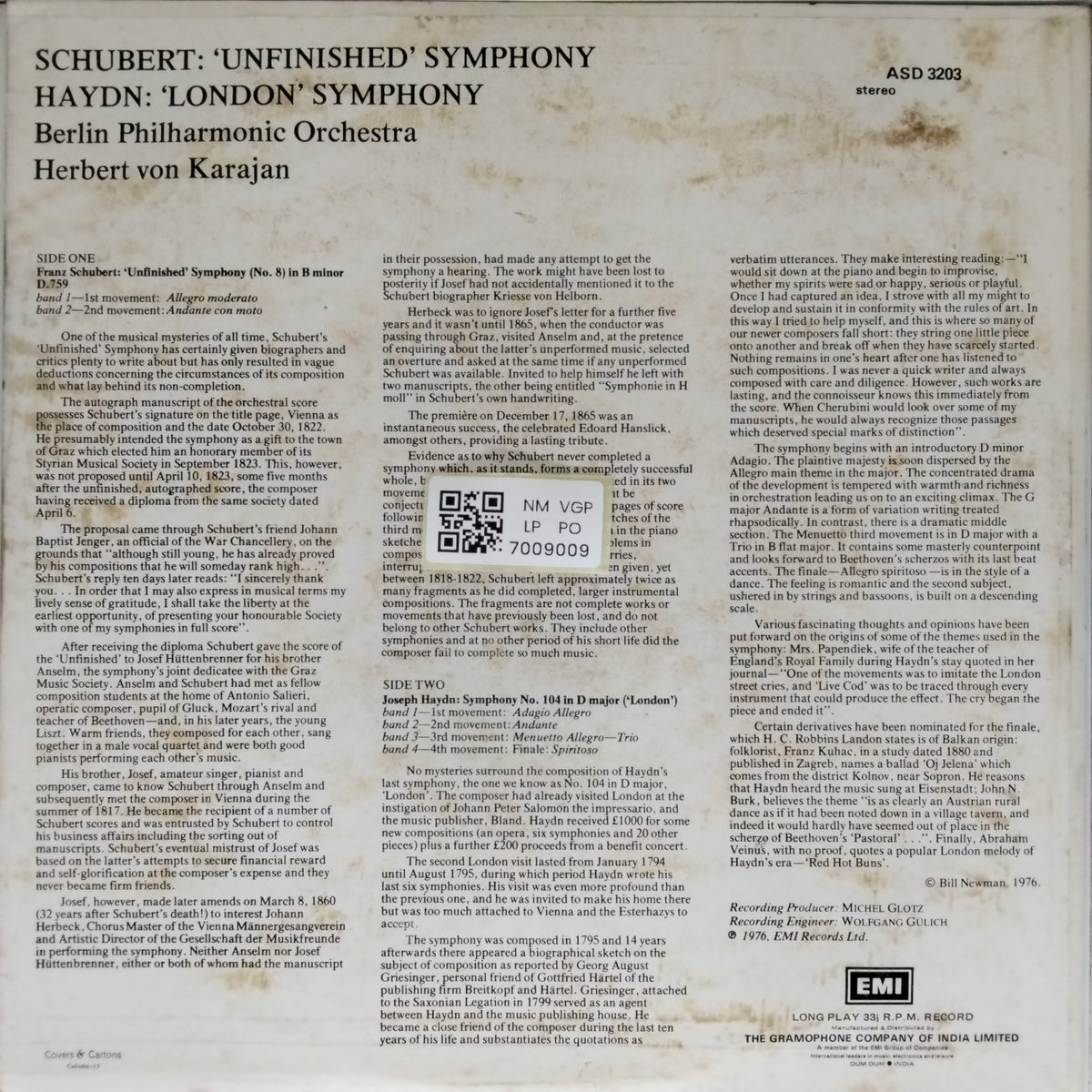 Berlin Philharmonic, Herbert von Karajan - Schubert Unfinished Haydn London (Vinyl)