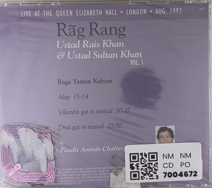 Ustad Rais Khan, Ustad Sultan Khan - Rāg Rang Vol. 1 (CD)