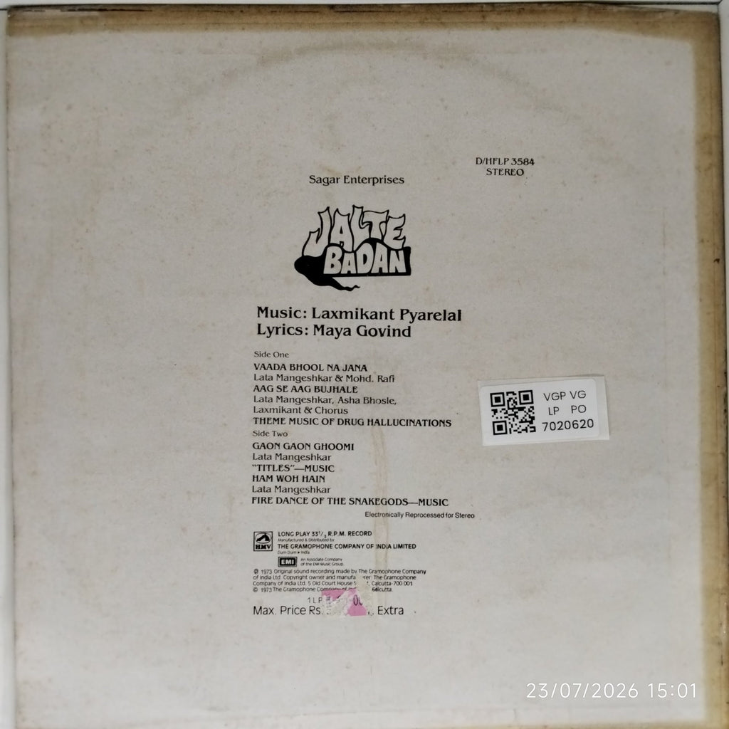 Laxmikant Pyarelal - Jalte Badan (Vinyl)