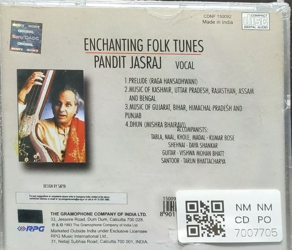 Pandit Jasraj - Enchanting Folk Tunes (CD)