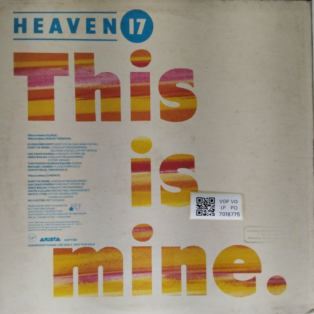 Heaven 17 - This is Mine (Vinyl)