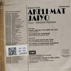Madan Mohan - Akeli Mat Jaiyo (45-RPM)