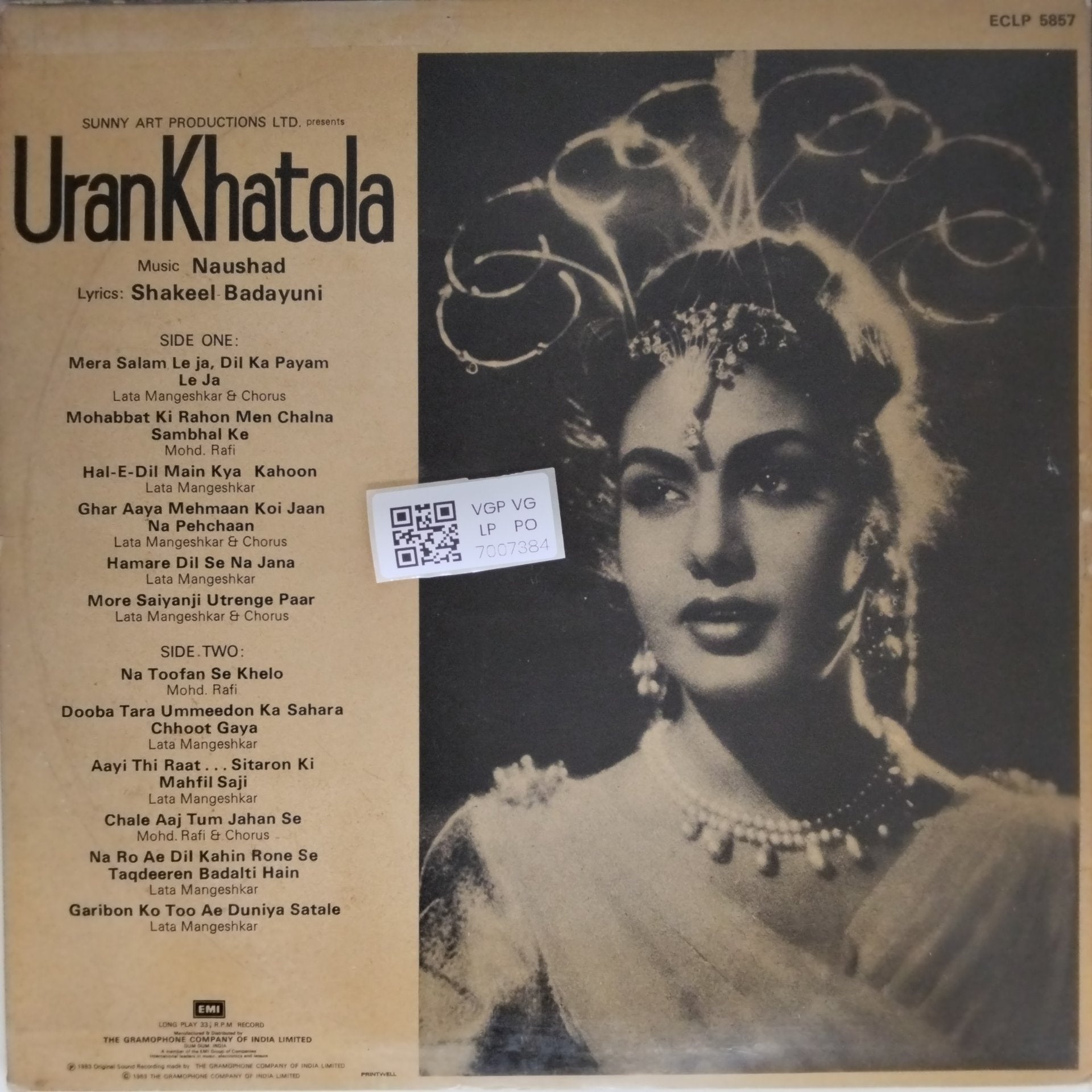 Naushad - Uran Khatola (Vinyl)