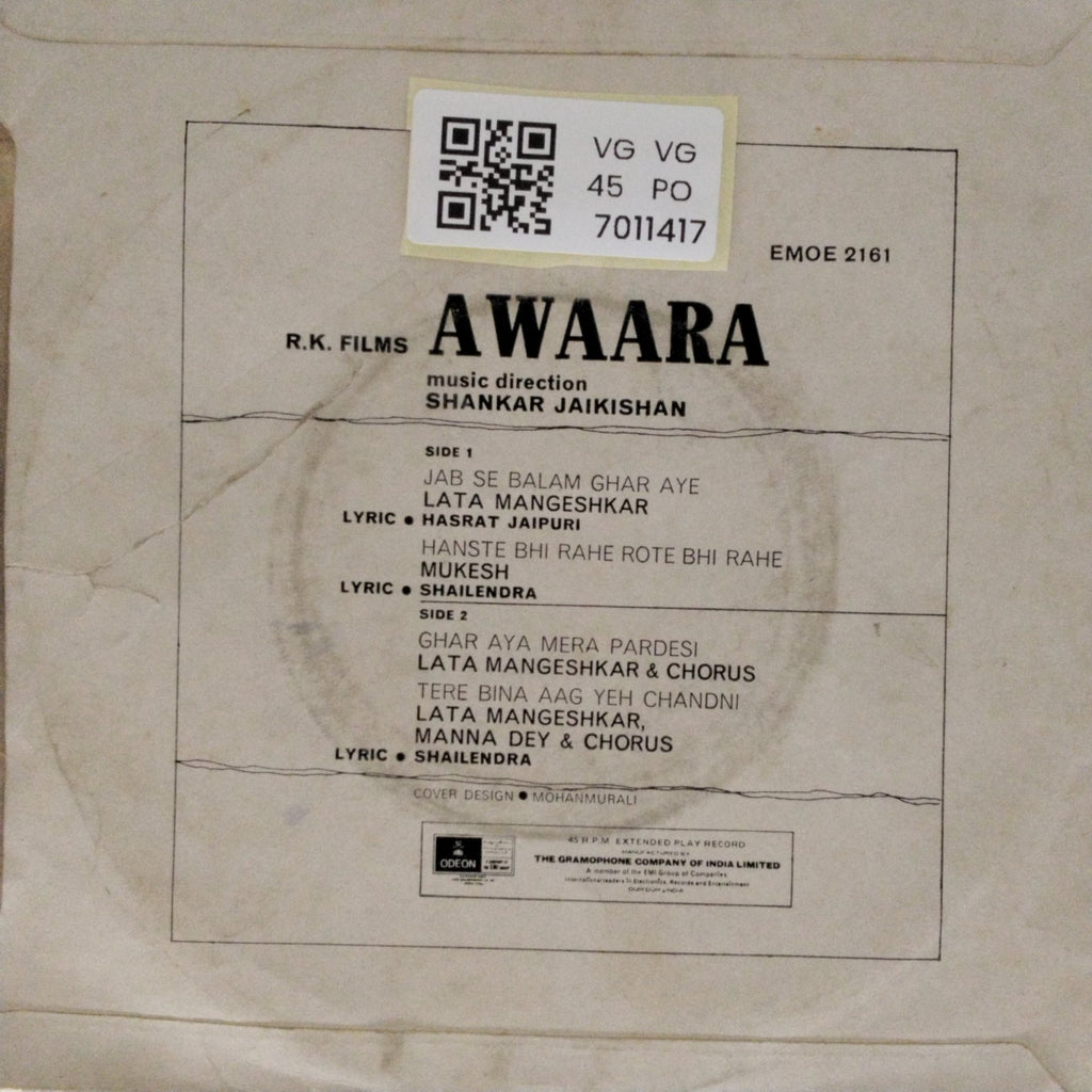 Shankar Jaikishan - Awaara (45-RPM)