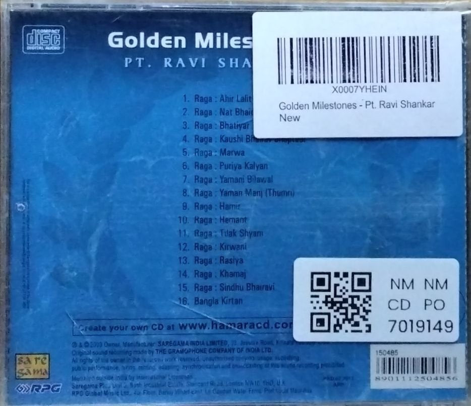 Pt. Ravi Shankar - Golden Milestones (CD)